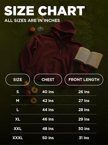 Image of Nobero Hoodies for Man | 280 GSM Rich Cotton Fleece Solid Hooded Full Sleeve Sweatshirt for Man | Stylish Casual Wear Winter Hoodies for Men
