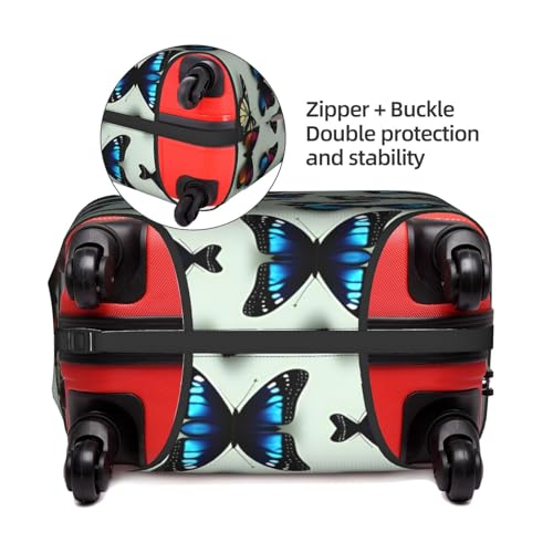 Butterfly And Cello Print Luggage Cover For Suitcases, Elastic Travel Bag For Luggage, Stylish Design4