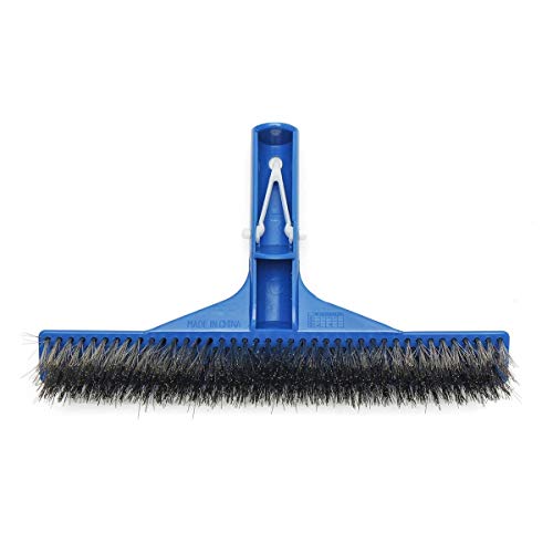 Bticx Escova de algas para piscina com fio de aço inoxidável resistente de 25,4 cm para vassoura de