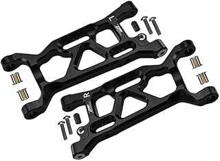 Losi 1:10 Lasernut U4 Tenacity LOS03028 / Tenacity DB Pro LOS03027V2 Upgrade Parts Aluminum Front Lower Arms - 12Pc Set Black