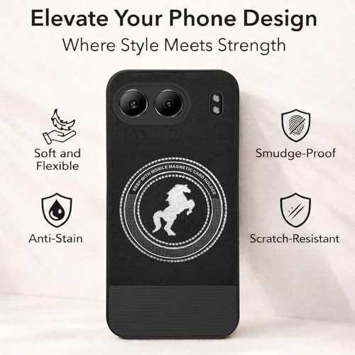 Image of Jkobi PU Leather Finish Back Cover Case for Oneplus Nord 4 (Professional Minimalist Texture | MagSafe Compatile | Camera Protection | Sleek Sober Formal)