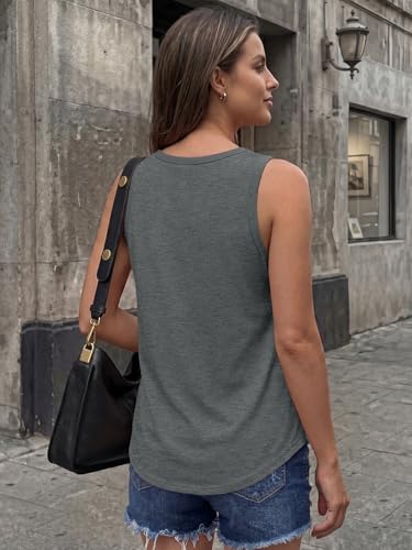 Image of AUTOMET Women's Square Neck Tank Top | Soft Lightweight Sleeveless Shirt, Loose Fit Flowy Summer Basic for Layering, Casual & Workout