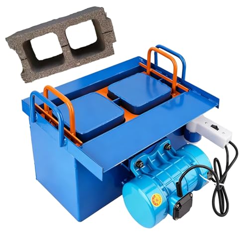 SEDAMORALLY Concrete Block Making Machine for Construction, 550W 23KN, 45s Cycle for 400x200mm Interlocking Bricks - Portable Brick Maker Machine for DIY, Farm, Construction