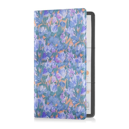 Passport Holder Women Cartoon Wild Cute Crocodile Cactus PU Leather Covers Travel Accessory 5.7 x 4.3in