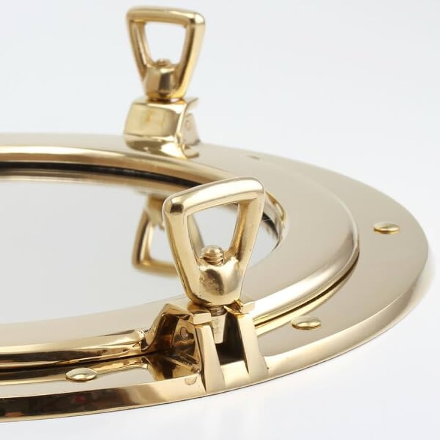 Amazon.co.jp: (丸窓 PORTHOLE ミラー)(LIM010-PB) 金色