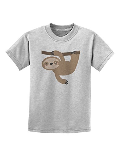 TOOLOUD Cute Hanging Sloth Childrens T-Shirt - Ash Gray - XS