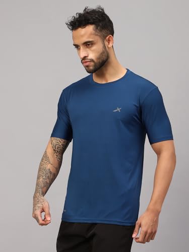 Image of VECTOR X Self Design Men Round Neck T-Shirt 100% Polyerster (Pack of 1)