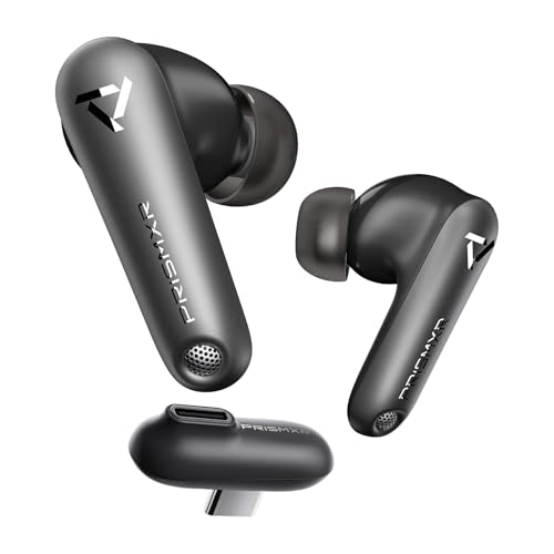 PRISMXR Wireless Gaming Earbuds kompatibel mit PS5/4, Meta Quest 3/3S/2, In-Ear Kopfhörer Bluetooth mit USB-C Dongle für Switch 2017/Steam Deck/PC, 25ms niedrige Latenz, 2.4GHz WiFi (Vega T1, Schwarz)