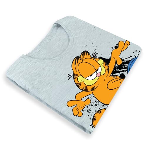 Garfield Shirt | Cat Tshirt | Novelty Boys' T-Shirts | Skateboard Boys Tee | Grey 54