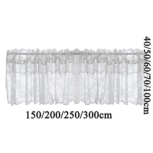 Cortinas cortas semitransparentes con bolas LUNEZY para ventanas pequeñas 8
