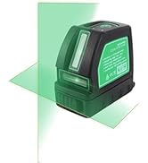 DLEADER Laser Level,Cross Line Laser, 33ft/10m Green Laser for Indoor Windows, Doors etc.;II Lase...