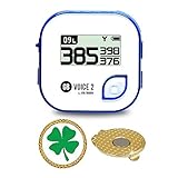 AMBA7 GolfBuddy Voice 2 Golf GPS/Rangefinder Bundle with Magnetic Hat Clip Ball Marker (Clover)