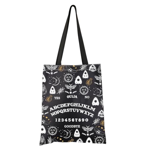 FEELMEM Ouija Gamer Gift Spirit Ouija Board Tote Bag Witchy Gifts Witchcraft Lovers Shoulder Work Bag Oujia Inspirational Gift
