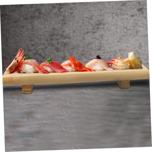 Set 2 platos para sushi estilo japonés de madera miniatura 6