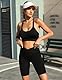 Leversic Sport BH Push up Cross Back Design Bustier Damen mit Gepolstert Ohne Bügel Damen-BHS mittelstarkem für Fitness Lauf Joggen, 315-Schwarz, L