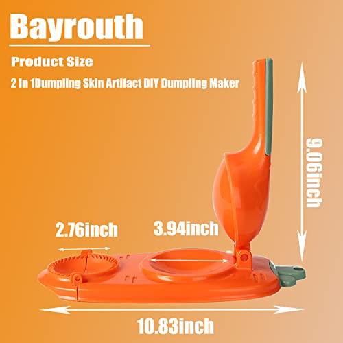 Bayrouth Dumpling Skin Artifact Diy Dumpling Maker 2 In 1, Multifunction Diy Manual Dumpling Press Molds Set, Safety Abs Material, Easy-Tool For Dumpling Make-Pink #TOP3