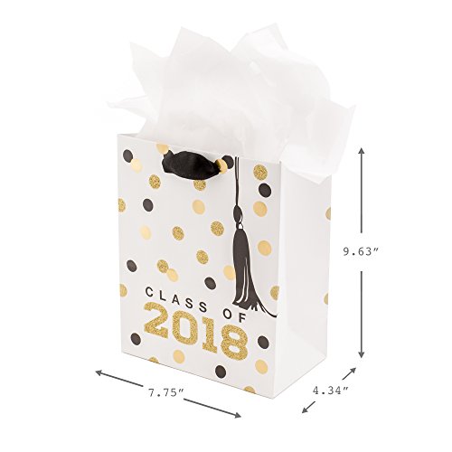 image for Hallmark Medium Graduation Gift Bag With Tissue Paper (Class of 2018 T