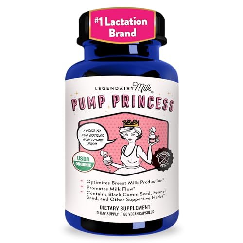 Image of Legendairy Milk Pump Princess Lactation Supplement - Breastfeeding Supplements for Milk Supply Increase and Milkflow - Organic Black Cumin, Fennel and Dill Seeds, Fenugreek Free - 60 Capsules