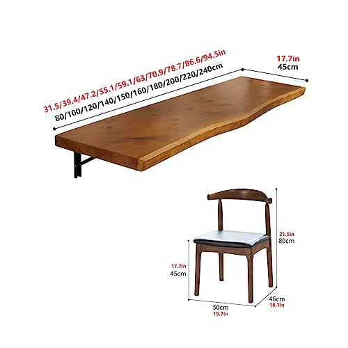 Bureau mural pliable gain de place avec table rabattable 100 x 45 cm - 2