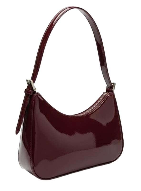 Women’s Patent Leather Shoulder Bag – Trendy Glossy Handbag, Vintage Baguette Purse with Adjustable Strap, Small Aesthetic Underarm Bag for Night Out & Party-image-31