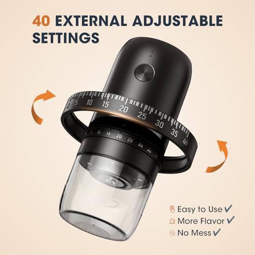 Ceving Portable Battery Powered Burr Coffee Grinder With 40 Adjustable Settings & 35G Capacity thumb #2