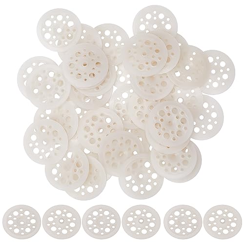 GORGECRAFT Lot de 100 rondelles en Plastique pour Répartir la Charge Rondelles en Polypropylène Disque de Plafond pour la Fixation et le Support Isolation en Mousse Rigide Panneau, 46.5 mm de Diamètre