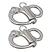 Swivel Eye Snap Shackle Quick Release Fixed Bail Snap Shackle for Bracelet, Sailboat (2-5/8 INCH-2PCS)