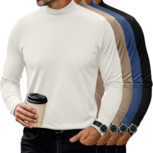 T-shirts décontractés légers col montant haut de gamme homme