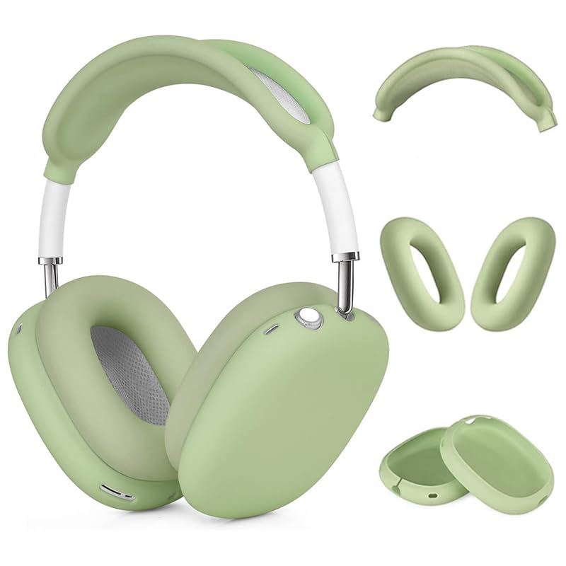 Silicone Case Cover for AirPods Max Headphones，Anti-Scratch Ear Cups Cover/Ear Pad Case Cover/Headband Cover 3 in 1 Accessories Silicone Protector for