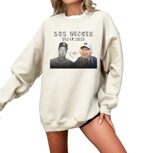 Bob Uecker Tribute Sweatshirt, Baseball Legend Memorial, Uecker 1934-2025, Legacy Hoodie, Baseball Fan Apparel, Memorial Sweatshirt for Uecker