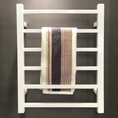 Towel Warmer Heated Towel Warmer Stainless Steel Towel Rack Towel Drying Rack Wall Mounted Hot Towel Rack(White)