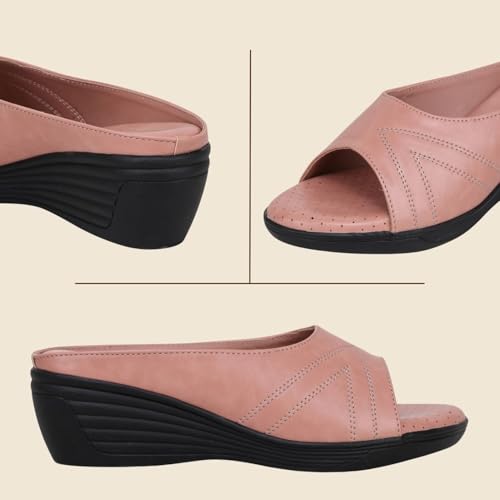 Image of TRASE Wedges for Women | Stylish Sandals for Woman | 2 Inch Wedge Heel Footwear | Ladies Office Wear