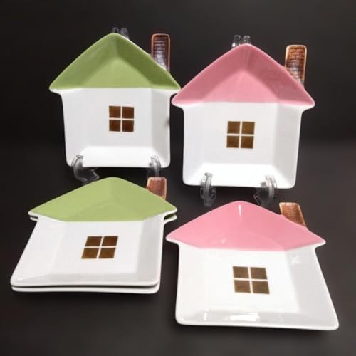 新品 波佐見焼 福峰窯 家型プレート4枚　パーティー　かわいい　オシャレ 新品 波佐見焼 福峰窯 家型プレート4枚 パーティー かわいい オシャレ