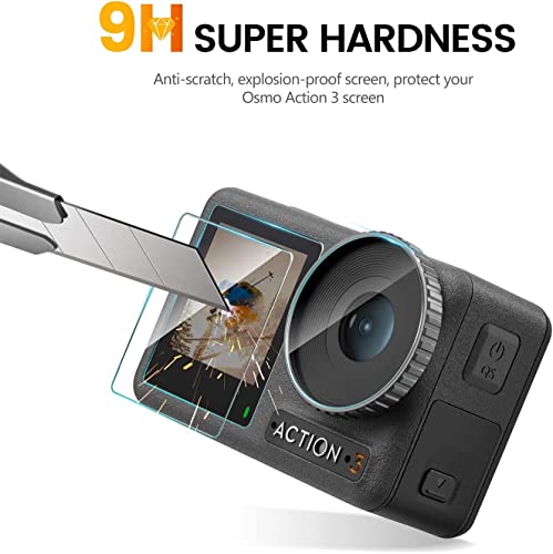 Image of M.G.R.J Tempered Glass Screen Protector for DJI Osmo Action 3 Digital Camera