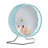 Hamster Wheel 8” Pet Comfort Exercise Wheel Large and Easy Attach to Wire Cage for Hamsters Gerbils Chinchillas Hedgehogs Mice and Other Small Animals - Premium PP Material Blue
