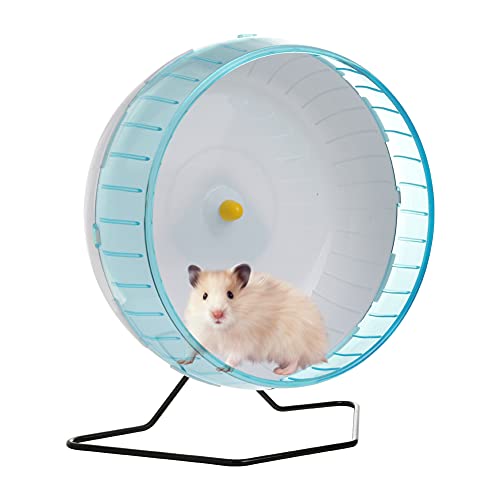 8.3 Inch Hamster Wheel Mini Hamster Wheel Quiet Hamster Wheel Hamster Accessories Hamster Toys Hamster Exercise Wheel Pet Wheel Silent Runner Exercise Wheel for Hamster, Gerbils, Mice Blue