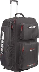 CRESSI Moby 5 Trolley Bag Black/Red 115 L, robuuste en ruime trolleytas, ideaal voor sportieve activiteiten en reizen, zwart/rood, 115 l, uniseks
