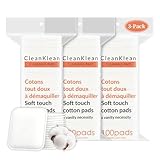 Premium Pure Cotton Pads 300 Count, Soft & Lint-Free Upgraded Edge Stitching Design Cotton Rounds for Face, Unique Three-Layer Structure, Ultra-Absorbent Makeup Remover Pads for All Skin Types