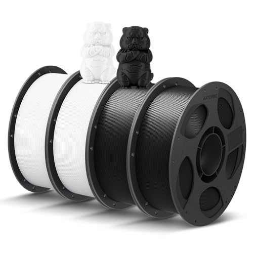 Image of ANYCUBIC 3D Printer Filament PLA Bundle 4KG, Black+White