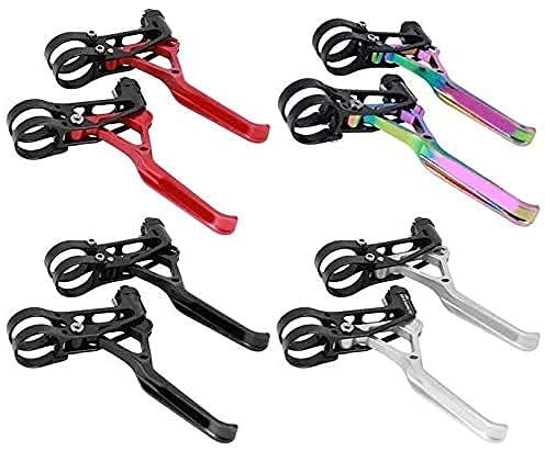 Leva del freno della bicicletta 68gFreno della bicicletta leggero cavo V MTB Manubrio della bici della strada Parti della bicicletta Leve del freno della bicicletta (Color : Black Red) (Black Red)