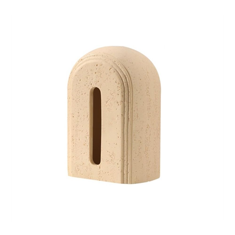 Kw3ns8bp5r Yellow Tissue Case Tissue Box Holder Desktop Vertical - Household Office Cover Case Paper Napkin Desk Organizer Tissue Dispenser(Yellow)