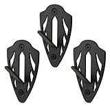 Allen Company EZ Mount Skull Peg Hook 3-Pack - Solid Steel European Skull Mount Hangers for Whitetail & Mule Deer - Low-Profile Trophy Display with Easy Wall Installation - Black