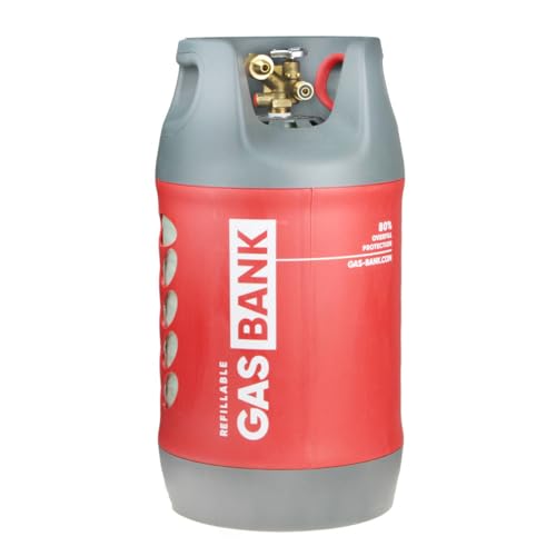 ZaTeChS Bombona de gas LPG de 11 kg con OPD + adaptador de 3/4' y 21,8 mm – Válvula doble para llenado legal, universal para gasolineras LPG