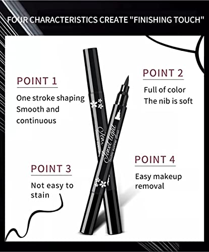 Pinkiou 2 in 1 Eyeliner Stamp Pen Doppia Testa