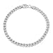 Produktbild Panzerkette 925 Sterlingsilber Rhodiniert Unisex Armband Breite 4,70mm Echtschmuck NEU (21 Zentimeter)