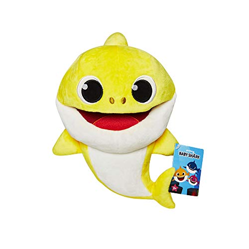 Baby Shark marioneta musical interactiva felpa suave que canta al mover la boca