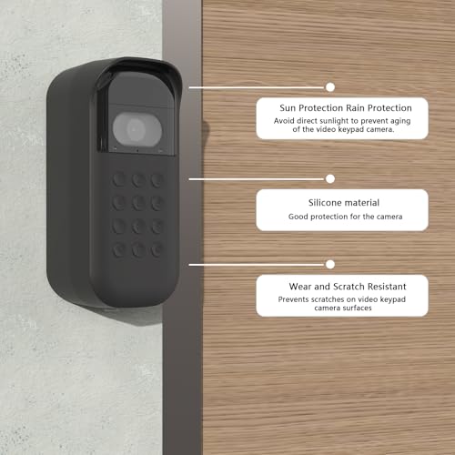 Silicone Cover for MyQ Smart Garage Video Keypad, Right-Tilt Cover Only for Outer Left Wall 20° Installation (Black) by OkeMeeo - Used condition - Image 2