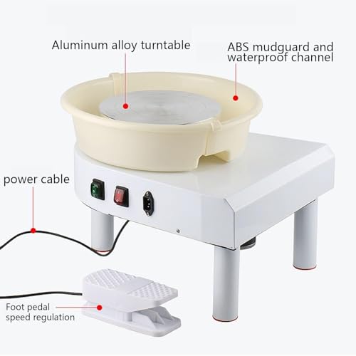 Pottery Wheel Forming Machine, Electric Pottery Wheel Machine Clay Ceramic Shaping Art DIY Work Tool Kit(35cm)