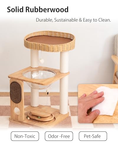 Árbol de Gato de Madera Moderno para Gatos Grandes miniatura 4