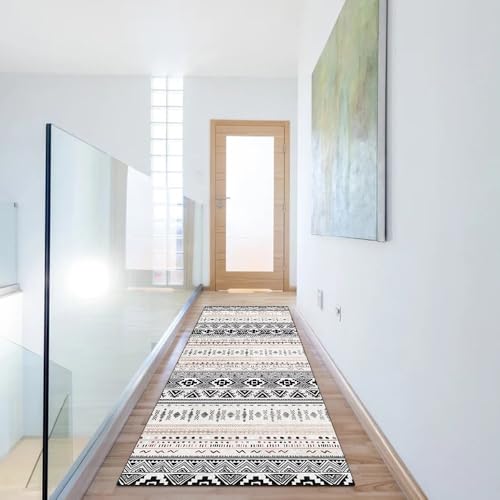 Alfombra antideslizante lavable bohemia para pasillo seguro 6